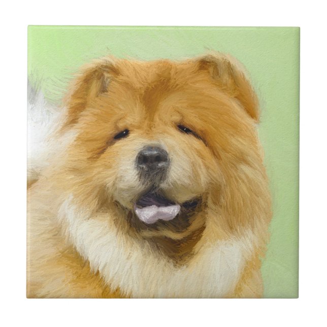 Pintura De Chow Chow - Arte De Cachorro Original (Frente)