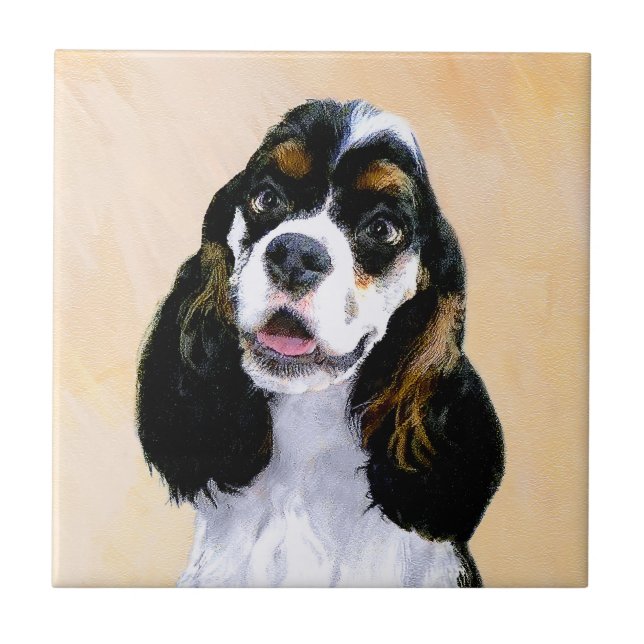 Pintura De Cocker Spaniel (Participante) - Arte De (Frente)