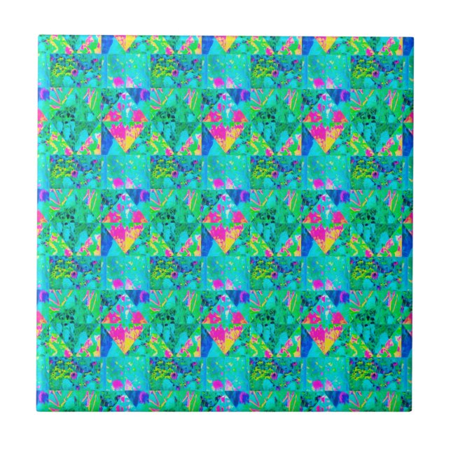 Pintura de Colcha de Jardim com Hortênsia e Azuis (Frente)