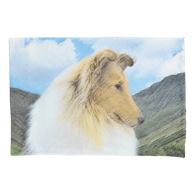 Pintura de Collie em Montanhas (Rough) - Arte Cani (Frente)