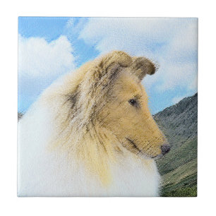 Pintura de Collie em Montanhas (Rough) - Arte Cani