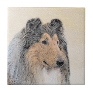 Pintura de Collie (Rough) - Arte Cão Original Bon