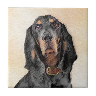 Pintura de Coonhound Black & Tan - Arte Original d