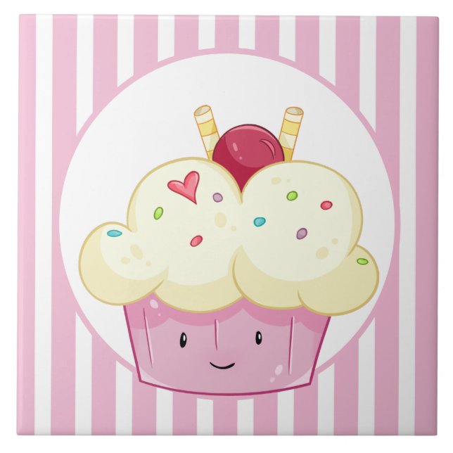 pintura de cozinha decor de cupcake Kawaii fofa (Frente)
