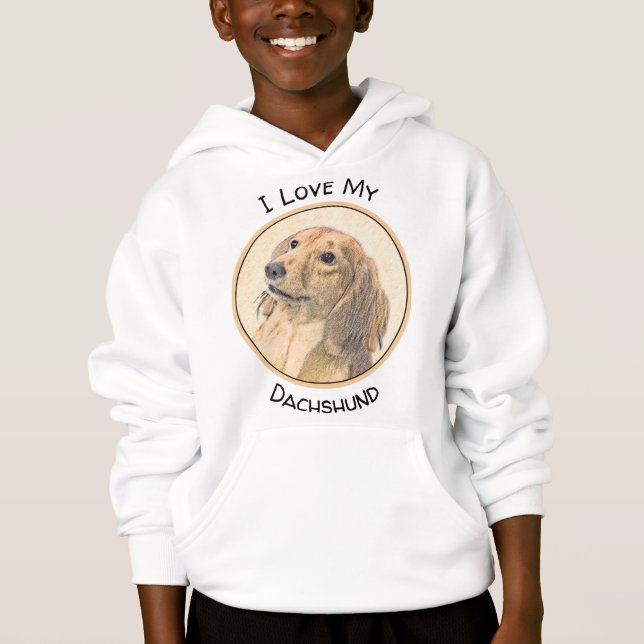 Pintura de Dachshund (de pelo longo) - Arte Origin (Frente)