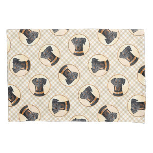 Pintura de Doberman Pinscher Não Cortada Arte Orig