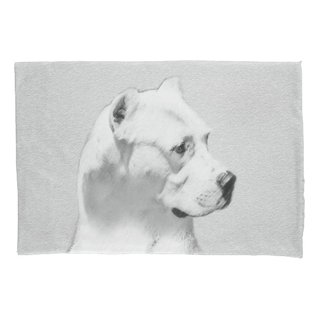 Pintura de Dogo Argentino - Arte de Cachorro Origi (Frente)