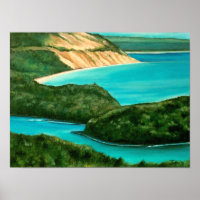 Pintura de dunas de Urso Dormindo | POSTER