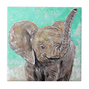 Pintura de elefante bebê