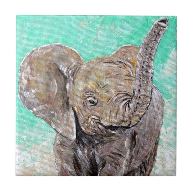 Pintura de elefante bebê (Frente)
