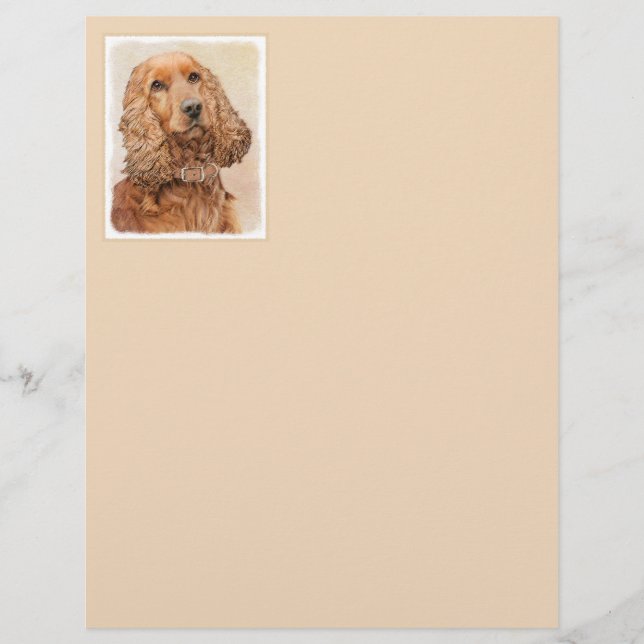 Pintura de English Cocker Spaniel - Arte Original  (Frente)