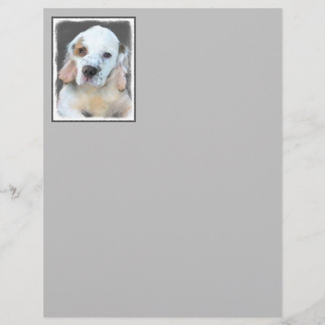 Pintura de Espanhol Clumber - Arte de Cachorro Ori (Frente)