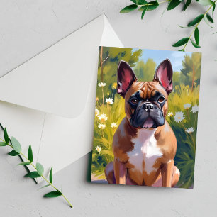 Pintura de estimação de Bulldog Francês Carta de c