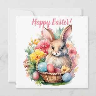 pintura de felz pascoa Bunny Watercolor