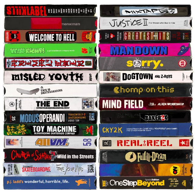 Pintura de fitas VHS Clássicas do Skate (Criador carregado)