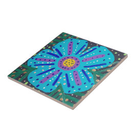 Pintura de Flor Azul