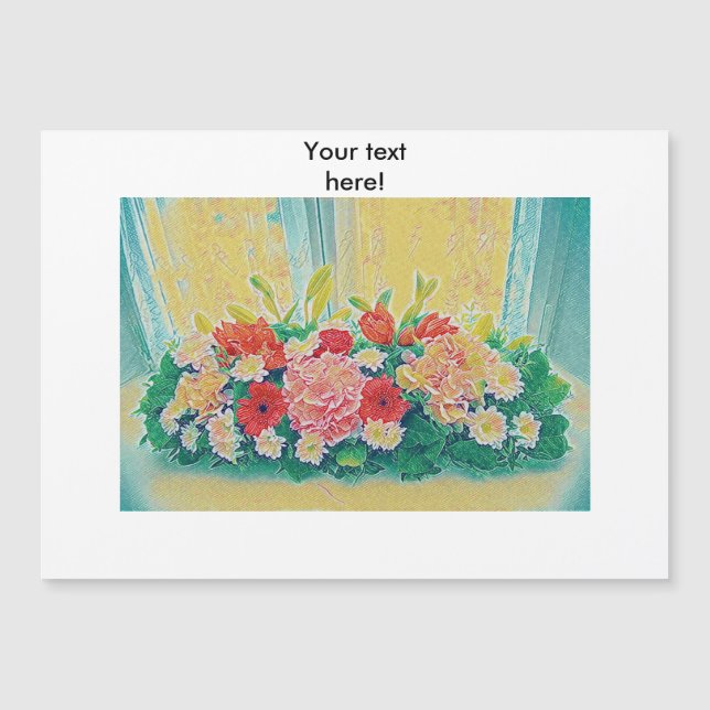 Pintura de flores coloridas (Frente)