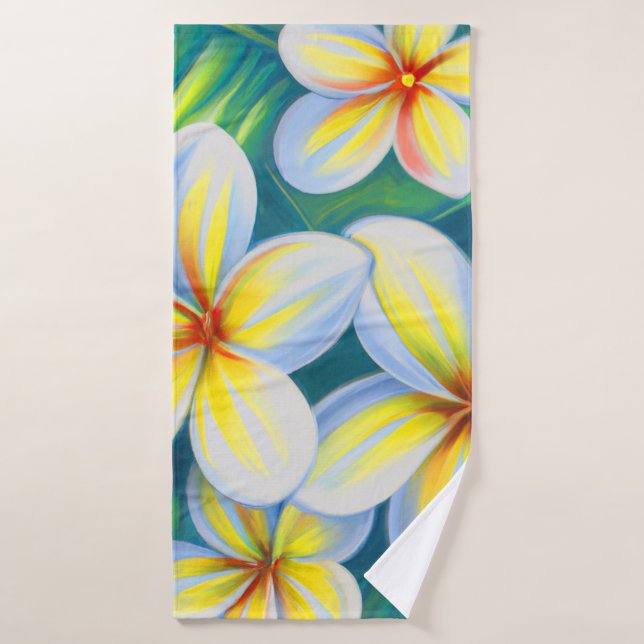 Pintura de Frangipani Conjunto de toalhas de banho (Toalha de Banho)