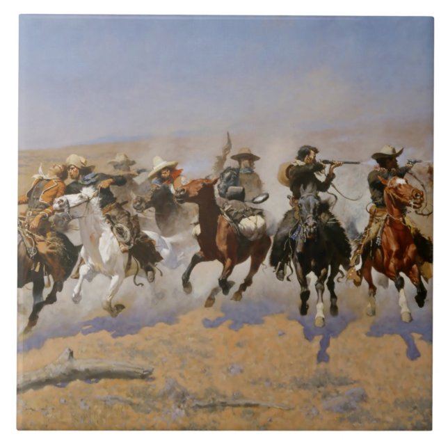 Pintura De Frederic Remington "Dash For The Timber (Frente)
