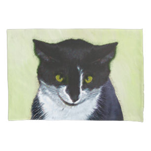 Pintura de Gato Tuxedo - Arte de Gato Original Cus