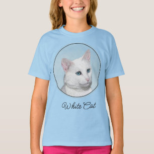Pintura de Gatos Brancos - Camisa de Arte de Gato 