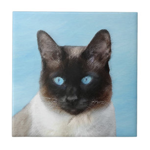 Pintura De Gatos Siameses - Arte De Gato Original