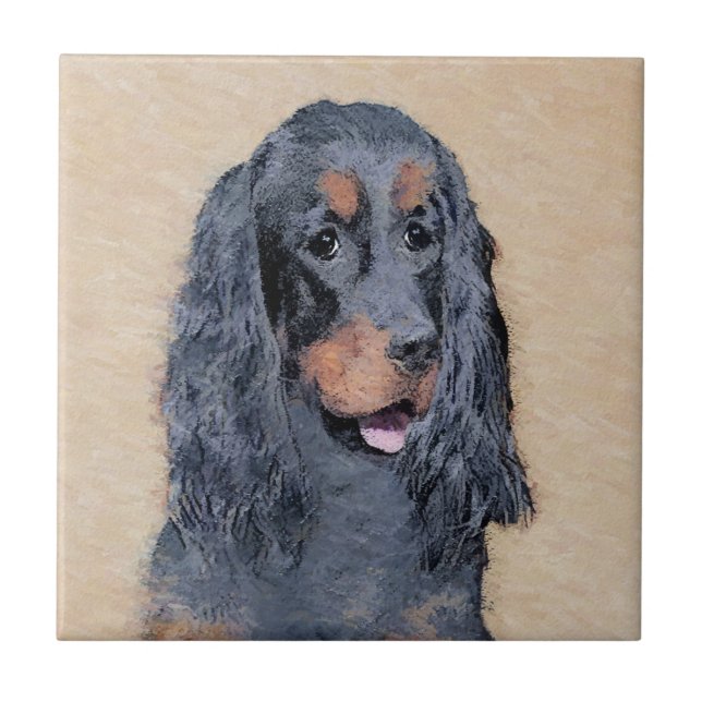 Pintura de Gordon Setter - Arte de Cachorro Origin (Frente)