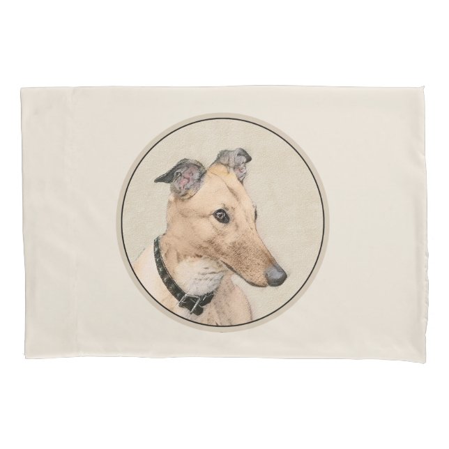 Pintura de Greyhound - Arte de Cachorro Original (Frente)