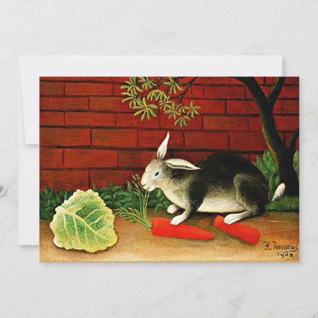 Pintura de Henri Rousseau, Cartão de Coelho (Frente)