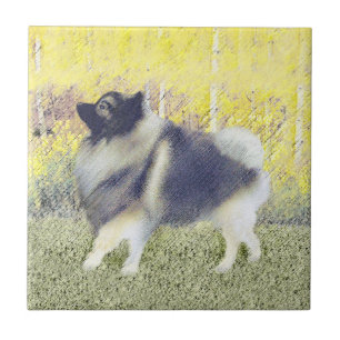 Pintura de Keeshond Aspen - Arte de Cachorro Origi