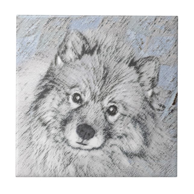Pintura de Keeshond Beth - Arte de Cachorro Origin (Frente)