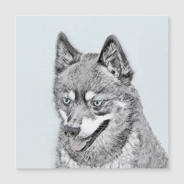 Pintura de Klee Kai no Alasca - Arte de Cachorro O (Frente)