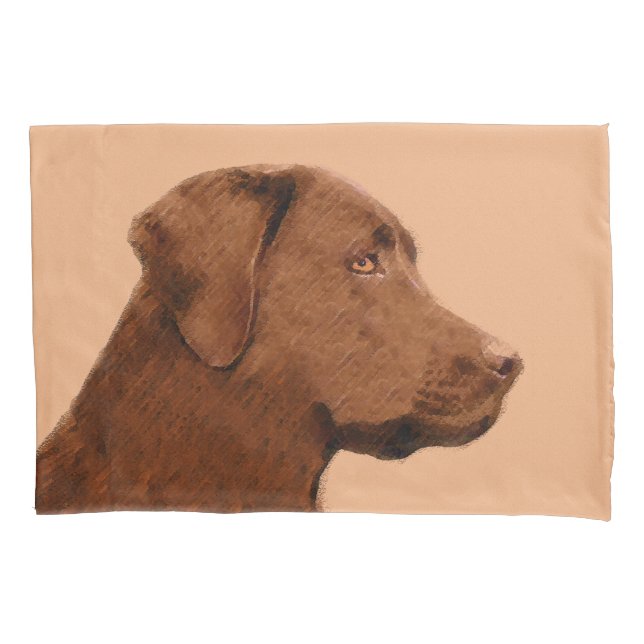 Pintura de Labrador Retriever (Chocolate) - Arte C (Frente)