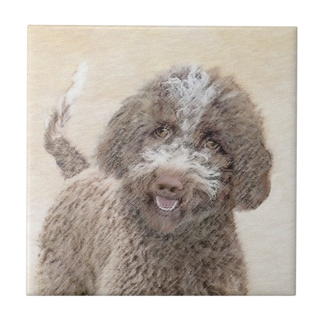 Pintura de Lagotto Romagnolo - Arte de Cachorro Or (Frente)