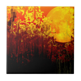 Pintura de Lua de Bambu iluminada Digitalmente