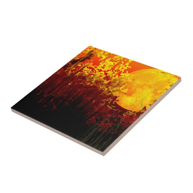 Pintura de Lua de Bambu iluminada Digitalmente (Lateral)