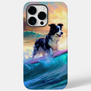 Pintura de Navegação na Praia de Border Collie