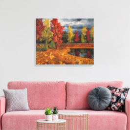 Pintura de Óleo da Paisagem de Outono na Canvas -