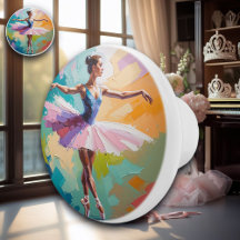 pintura de óleo de pastel de dançarina do Balé abs