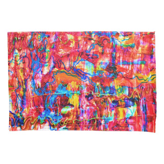 Pintura de ondas abstrato de multicores bonitas (Frente-Esquerda)