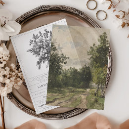 Pintura de Paisagem Vintage Elegante Sobreposição