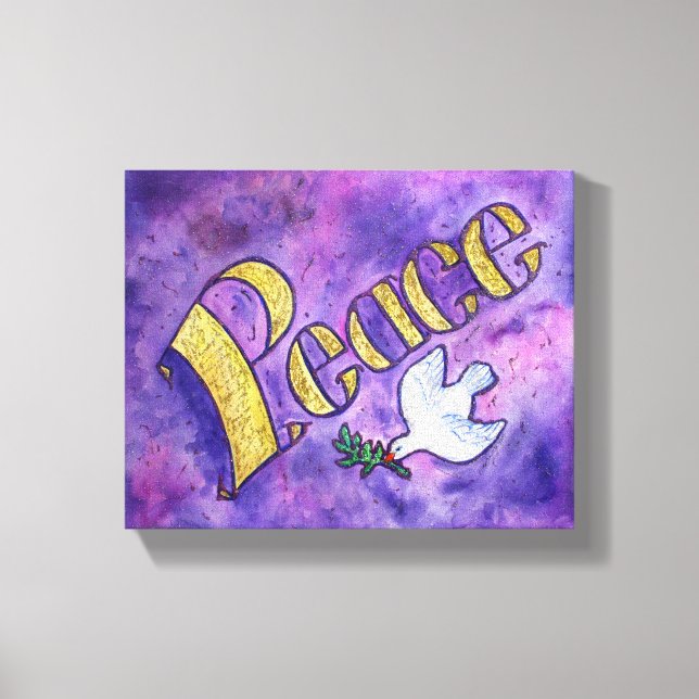 Pintura de Palavras de Paz e Arte Canvas (Frente)