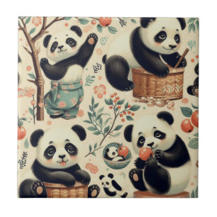 Pintura de Panda Bonita e Sem Costura
