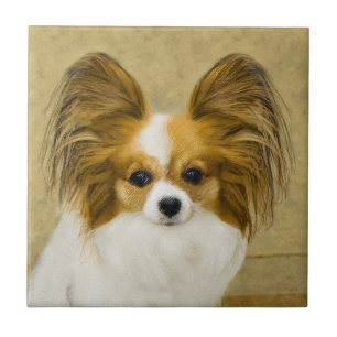 Pintura de Papillon (Hound Tri) - Arte de Cão Ori