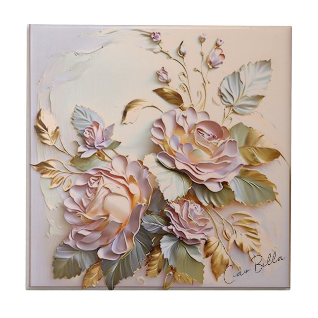 Pintura de Páscoa Floral em (Frente)