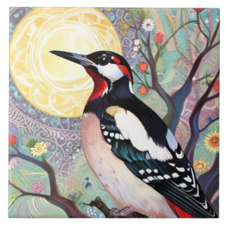 Pintura De Pássaro De Pica De Pica Com Ponta De Ex