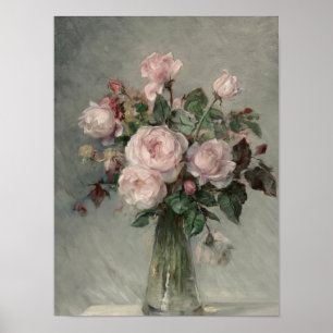 Pintura de Peônias Rosa Mal-humorada Impressão de