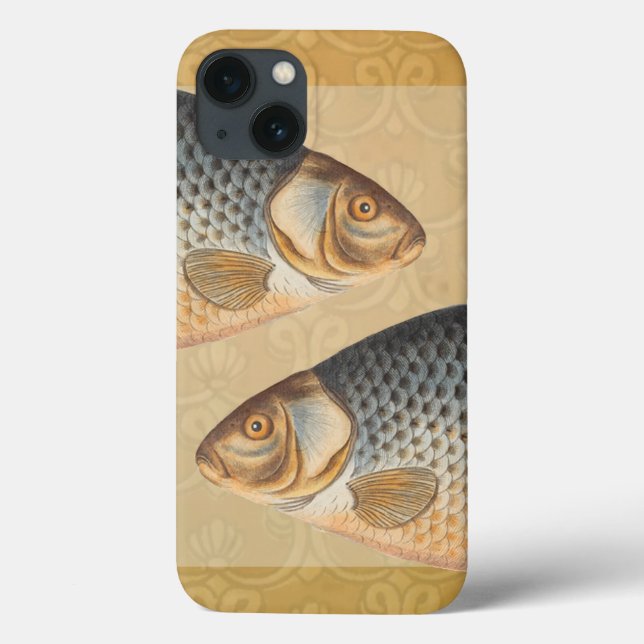 pintura de pesca de peixe carpa desenho de água do (Verso)