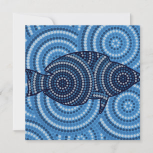 Pintura de pontos de peixe aborígene