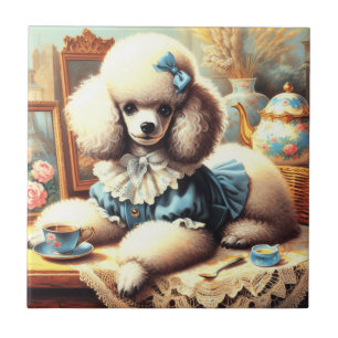 Pintura de Poodle em Cute Vintage